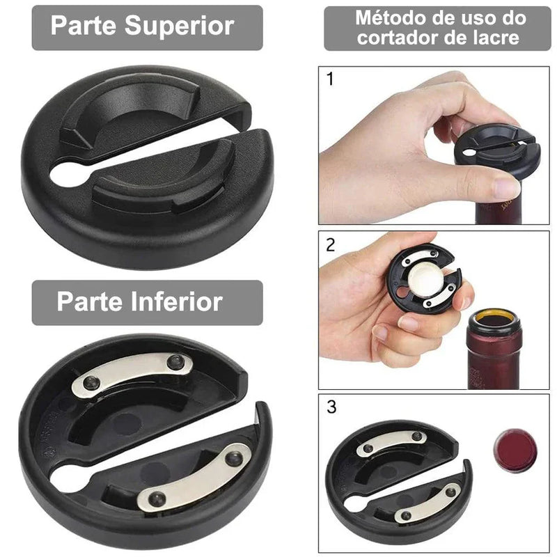 Abridor de Vinho Elétrico Com Kit Housetay